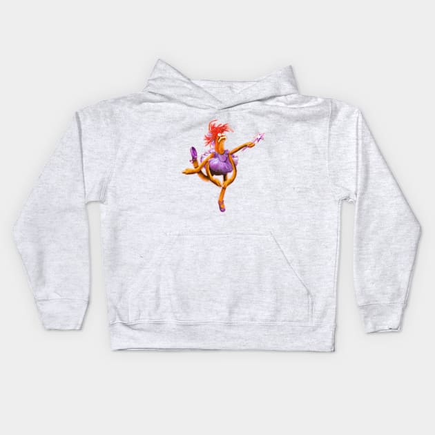 Prawn Lake - Pepe the King Prawn Ballerina Illustration Kids Hoodie by CatsandBats